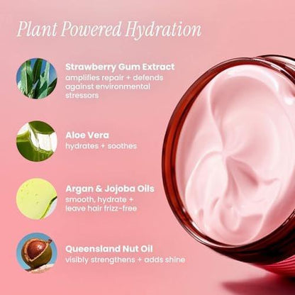 BONDIBOOST Strawberry Gum Haarmaske für geschädigtes Haar [250 ml], Tiefenpflegende Haarmaske, klinisch belegt zur Verbesserung von Spliss, Arganöl + Biotinoyl Tripeptid-1 Formel, sulfatfrei