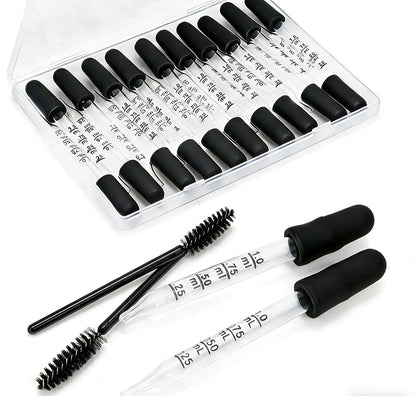 22-teiliges Glaspipetten-Set mit 20 Pipetten und 2 Reinigungswerkzeugen – 1 ml gerade und gebogene Pipettenspitzen für Medizin, Öle und Flüssigkeiten, geeignet für Labor, Basteln, Ohren-, Augenpflege und Flüssigkeitstransfer