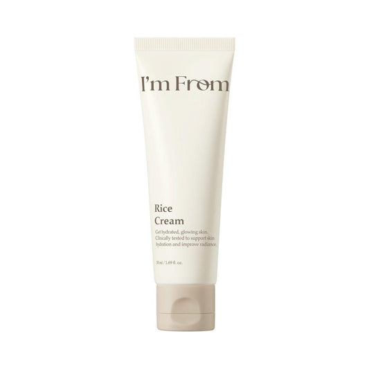 I’m From Rice Cream – Feuchtigkeitsspendende Gesichtscreme mit Reiswasser & Ceramid, leichte Barriercreme für trockene & Mischhaut, koreanische Hautpflege 50 ml