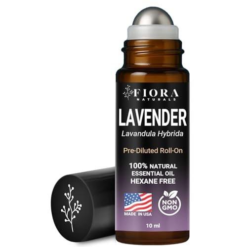 Lavendel Ätherisches Öl Roll-On – Beruhigendes Lavendelöl für Entspannung, Schlaf & Hautpflege, Aromatherapie-Roller, Lavendel-Rollerball, Beruhigendes Geschenk für Frauen und Männer von Fiora Naturals