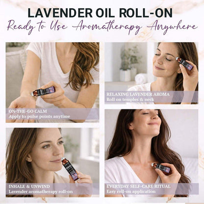 Lavendel Ätherisches Öl Roll-On – Beruhigendes Lavendelöl für Entspannung, Schlaf & Hautpflege, Aromatherapie-Roller, Lavendel-Rollerball, Beruhigendes Geschenk für Frauen und Männer von Fiora Naturals