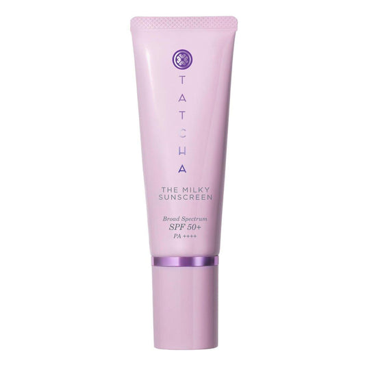 TATCHA The Milky Sunscreen – Leichter Täglicher Sonnenschutz SPF 50+ PA+++ ohne Weißel für alle Hauttypen mit Ectoin, Vitamin E und Aloe