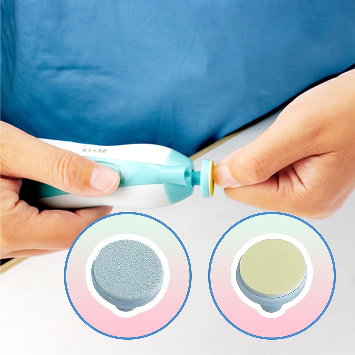 12-teilige Baby Nagelfeilen Pads, Ersatzpads für elektrische Baby Nagelschneider, kompatibel mit Standard-Geräten, für Neugeborene, Kleinkinder (4-11, über 12 Monate)