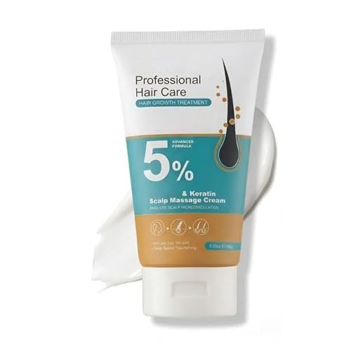 5% Minoxidil Haarwuchs Kopfhautmassagecreme, Professionelle Haarpflege Minoxidil, Anti-Haarausfall Behandlung mit Rosmarin Biotin für Männer & Frauen, Schnelles Nachwachsen & Stärkt Haarwurzeln