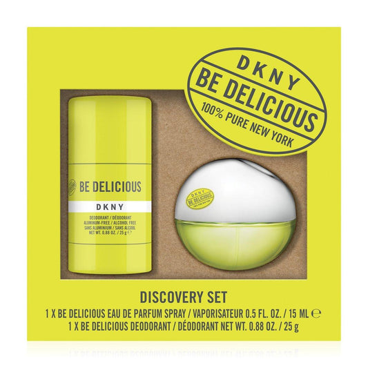 DKNY Be Delicious Discovery Set für Damen – Eau de Parfum Mini-Spray 0,5 Fl. Oz. & aluminiumfreier Deodorant-Stick 0,88 Oz.