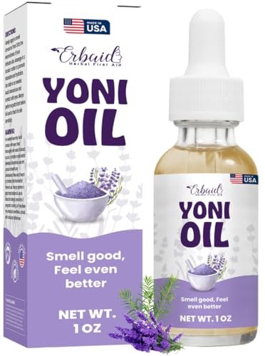 Yoni Oil – Natürliches Frauenöl für Intimbereich, Geruchskontrolle, dunkle Flecken, eingewachsene Haare & Hautaufhellung – pH-ausgeglichen, feuchtigkeitsspendend, Kräuterserum mit ätherischen Ölen – Intimpflege, hergestellt in USA