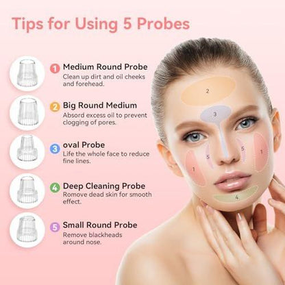 Blackhead Pore Vacuum, wiederaufladbarer Porenreiniger, Mitesser-Entferner-Werkzeug-Set für das Gesicht, 2026 Elektrischer Comedone-Extraktor
