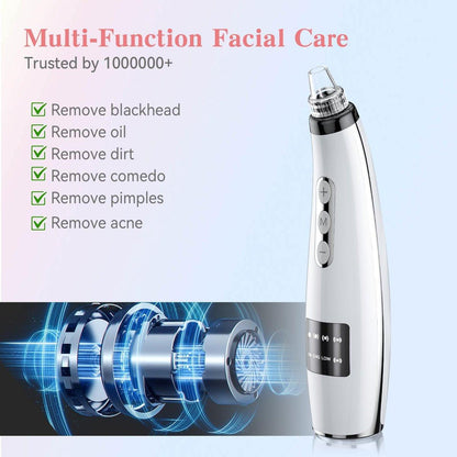 Blackhead Pore Vacuum, wiederaufladbarer Porenreiniger, Mitesser-Entferner-Werkzeug-Set für das Gesicht, 2026 Elektrischer Comedone-Extraktor