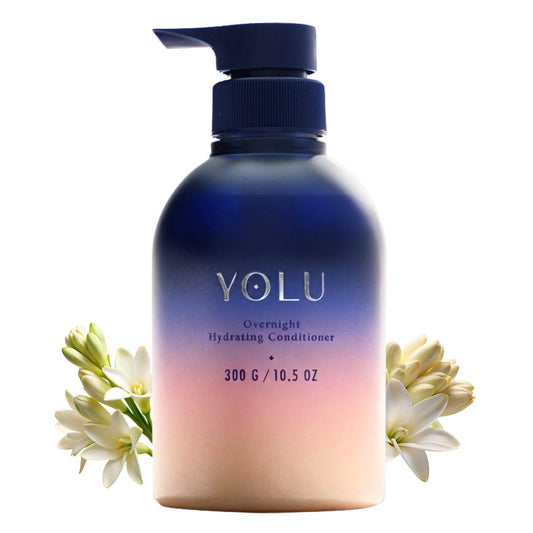 YOLU Tiefenpflege für geschädigtes Haar – Japanischer Übernacht-Feuchtigkeitsspender – Frizz-Kontrolle und entwirrender Conditioner mit Tuberose – Duft von Neroli & Jasmin – 10,5 oz