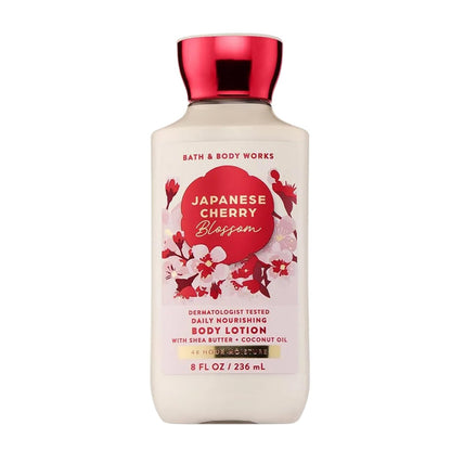Bath & Body Works Japanese Cherry Blossom Body Lotion – Leichte tägliche Feuchtigkeitspflege mit Sheabutter & Kokosöl, ikonischer Blütenduft, 236 ml