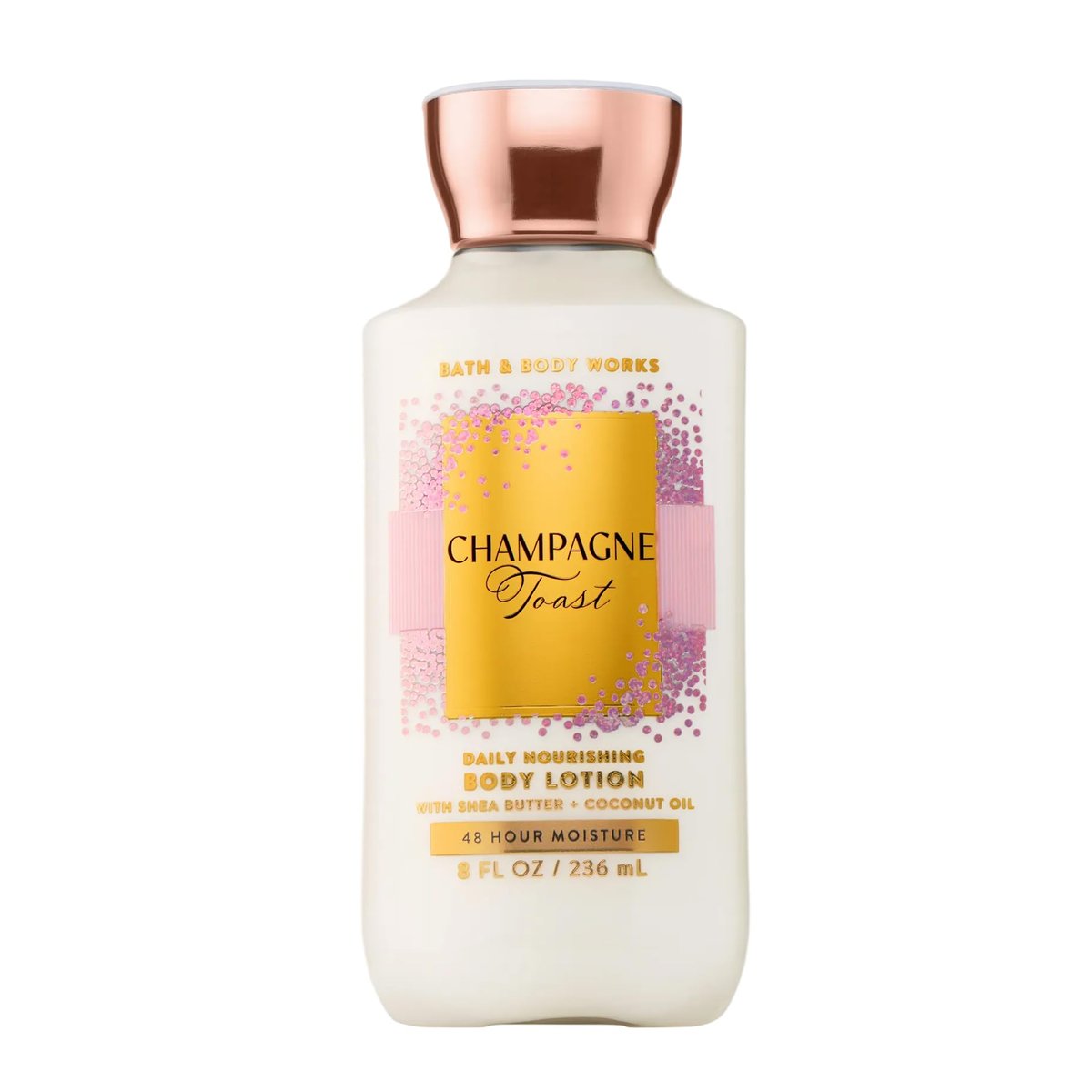Bath & Body Works Champagner Toast Körperlotion, leichte tägliche Feuchtigkeitspflege mit Sheabutter & Kokosöl, sprudelnder Champagner & funkelnder Beerenduft, 236 ml - 1 Packung