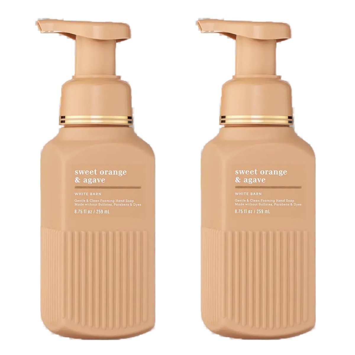 Bath & Body Works Gentle & Clean Schaumhandseife, süße Orange & Agaven-Zitrusduft, nicht austrocknend, ohne Sulfate & Parabene, 2er-Pack (2 x 259 ml)