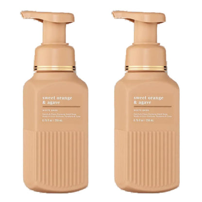 Bath & Body Works Gentle & Clean Schaumhandseife, süße Orange & Agaven-Zitrusduft, nicht austrocknend, ohne Sulfate & Parabene, 2er-Pack (2 x 259 ml)