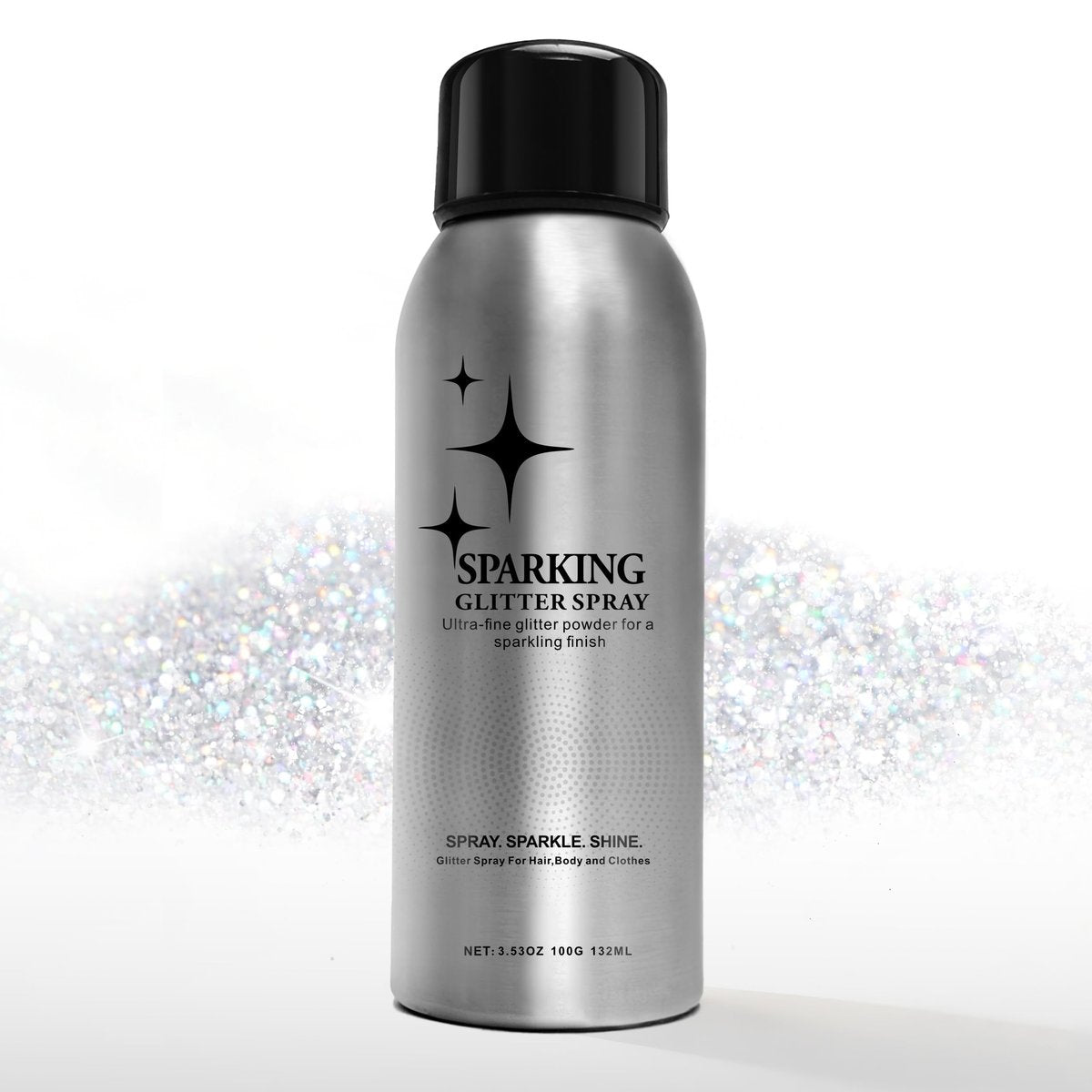 Mifeloy Haar- und Körperglitzer-Spray – langanhaltender Glitzer für Haare, Körper und Gesicht, schnell trocknend, für Festivals, Konzerte, Abschlussball – Glitzer-Haarspray für Damen und Herren, 100 ml