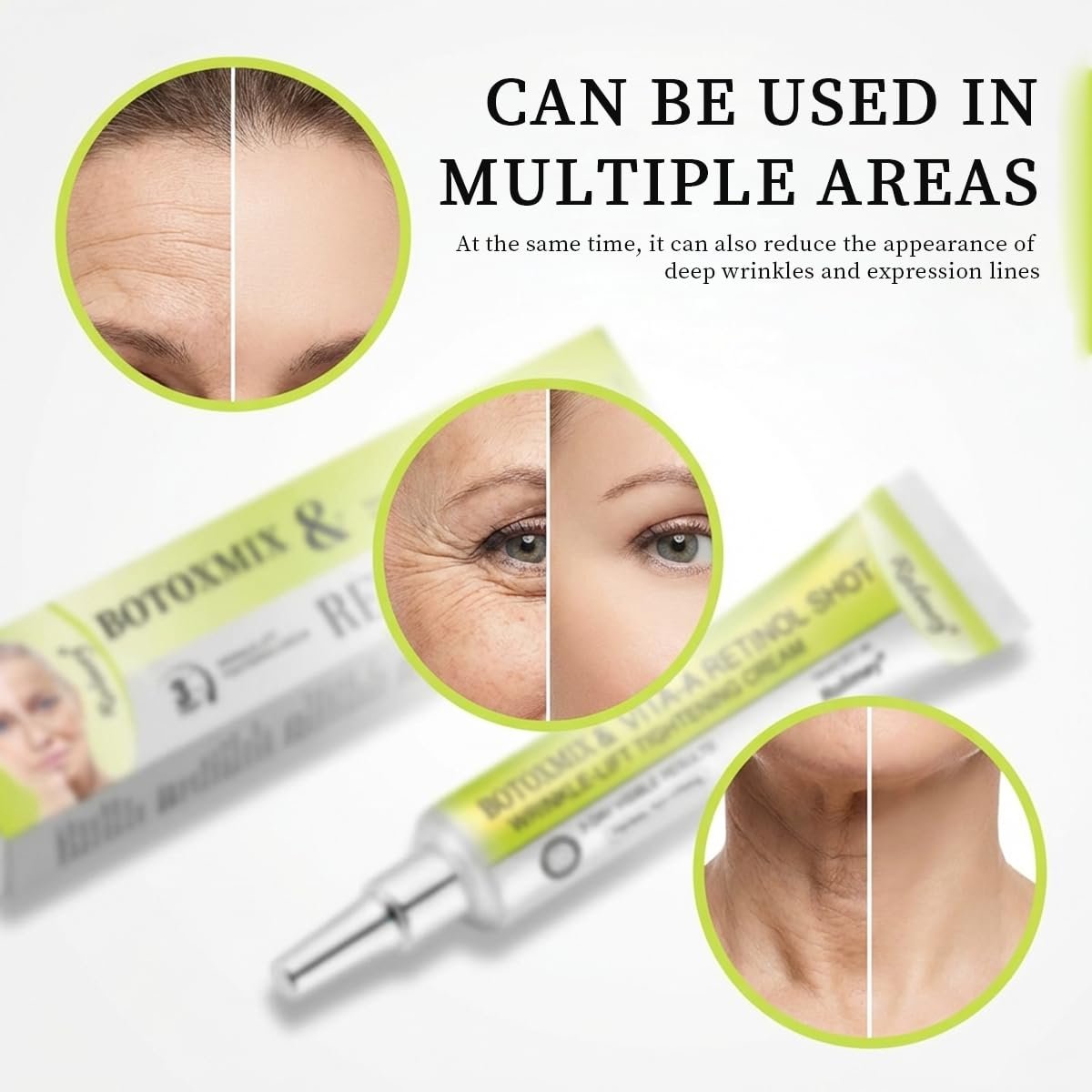 Botoxmix & Vita-A Retinol Shot Faltenglättende Straffungscreme, Fortschrittliche Retinol Körperlotion, Anti-Falten Creme - Natürlicher Porenverfeinerer für alle Hauttypen, 15 ml (2 Flaschen)