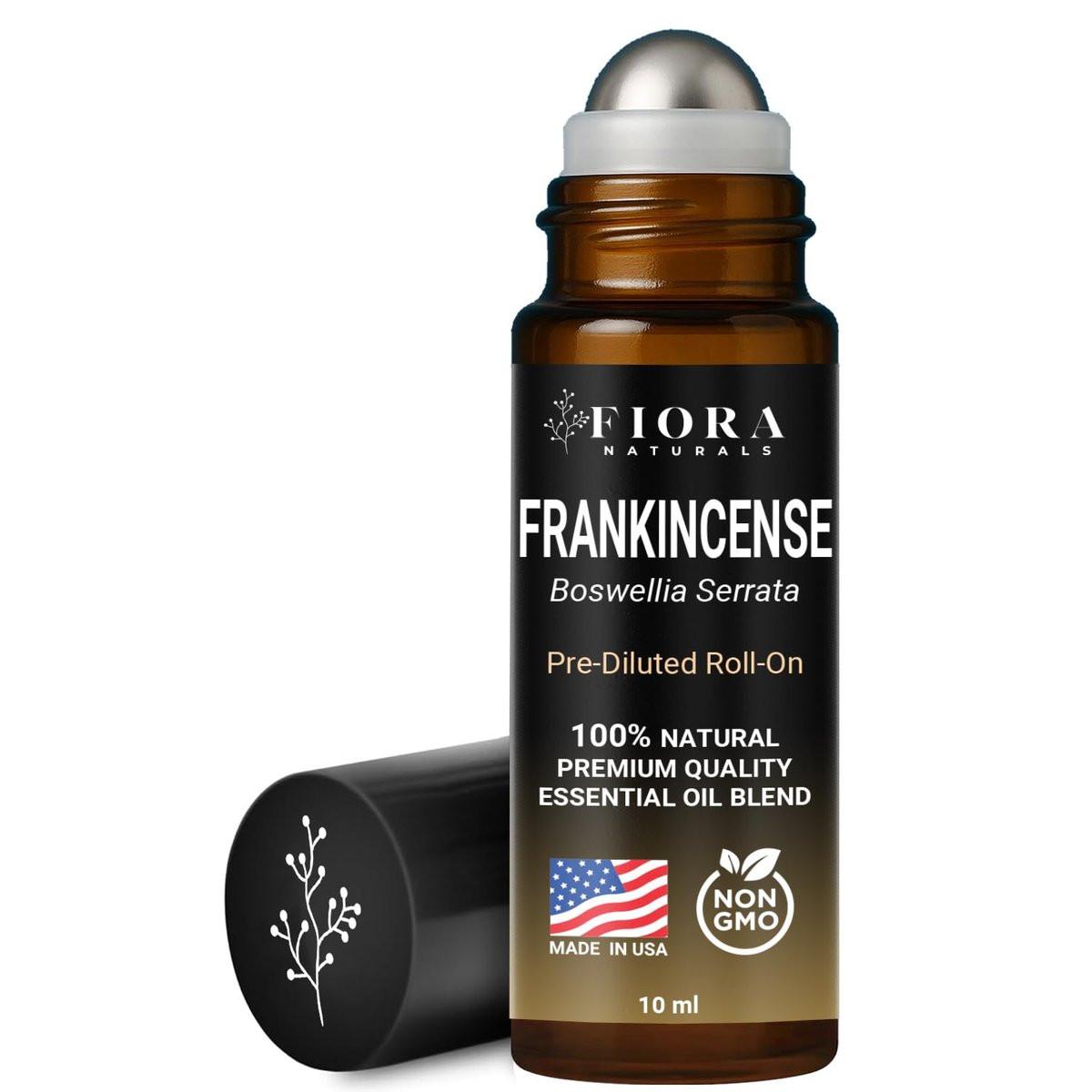Weihrauch Roll-On – Fertig verdünntes Weihrauchöl für Gelenke, Muskeln & Hautpflege, Aromatherapie-Roller, schnell einziehend von Fiora Naturals