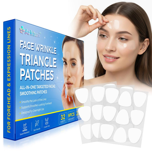 XCTTDXEH Anti-Falten-Pflaster, Dreieck, Gesichtspflaster für Augen, Mund, Stirn, hypoallergene Anti-Falten-Pflaster für Zornesfalten, Krähenfüße - 288 Stück