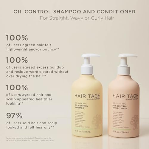 Hairitage Oil Control Clarifying Hair & Scalp Conditioner – Feuchtigkeitsspendend, leicht, mit Aloe Vera, Probiotika, Papaya, sulfatfrei & farbsicher, vegan – 390 ml