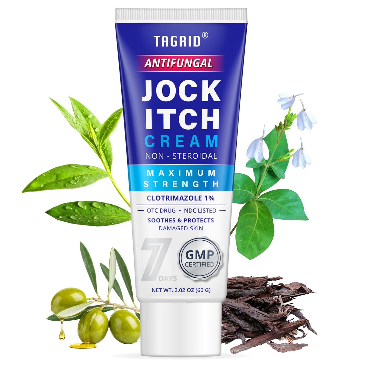 TAGRID Antimykotische Creme gegen Jock Itch: Extra starke Clotrimazol Creme mit Teebaumöl – 2 Unzen