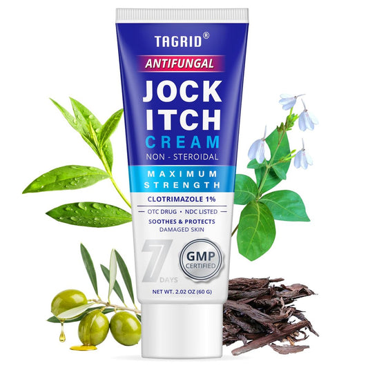 TAGRID Antimykotische Creme gegen Jock Itch: Extra starke Clotrimazol Creme mit Teebaumöl – 2 Unzen