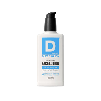 Duke Cannon Herren Gesichtslotion – 85 ml ultraleichte Feuchtigkeitscreme für tägliche Hydratation und gesunde Haut