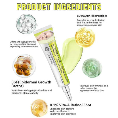 2er-Pack Botoxmix & Vita-A Retinol Shot Wrinkle-Lift Straffende Creme – Anti-Aging Gesichtscreme mit Retinol-Booster, Porenverfeinerer, Faltenglättung, Hautstraffung