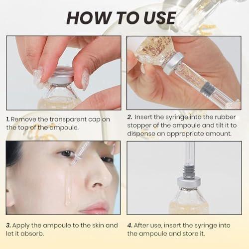 BARUBT Tiefenwirkende Kollagen-Peptid-Intensivampulle, Koreanisches Anti-Aging-Gesichtsserum für straffere, glattere, hydratisierte Haut, 40 ml, 2er-Pack
