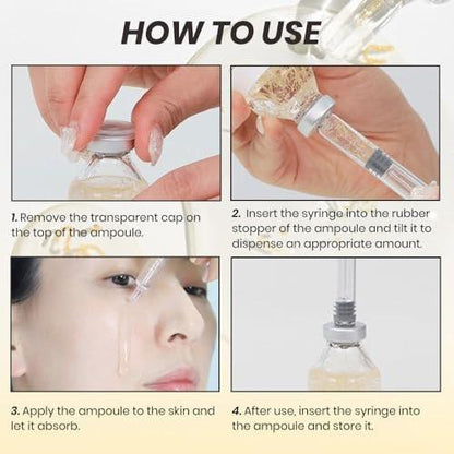 BARUBT Tiefenwirkende Kollagen-Peptid-Intensivampulle, Koreanisches Anti-Aging-Gesichtsserum für straffere, glattere, hydratisierte Haut, 40 ml, 2er-Pack