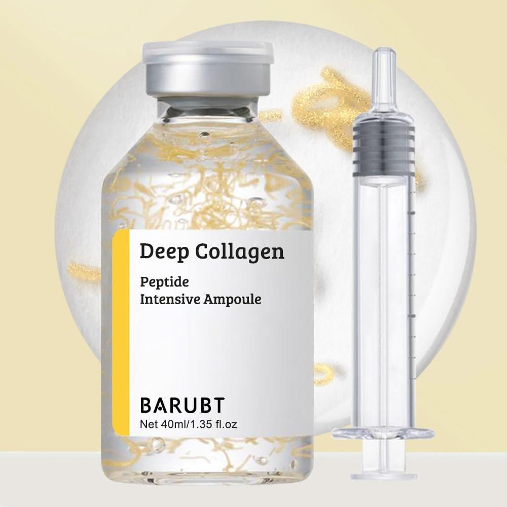BARUBT Tiefenwirkende Kollagen-Peptid-Intensivampulle, Koreanisches Anti-Aging-Gesichtsserum für straffere, glattere, hydratisierte Haut, 40 ml, 2er-Pack