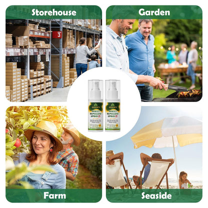 Mückenschutzspray für den Körper 2er-Pack, pflanzliches Insektenspray Reisegröße, DEET-frei, Insektenschutzspray für die Haut 2 x 60 ml
