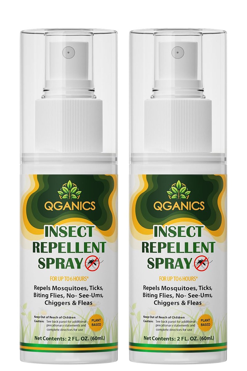 Mückenschutzspray für den Körper 2er-Pack, pflanzliches Insektenspray Reisegröße, DEET-frei, Insektenschutzspray für die Haut 2 x 60 ml