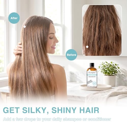 EUQEE 100ml Sandelholz Ätherisches Öl – Reines Sandelholzöl für Diffuser, Massage, Seifen- und Kerzenherstellung sowie Haut- und Haarpflege – 100 ml