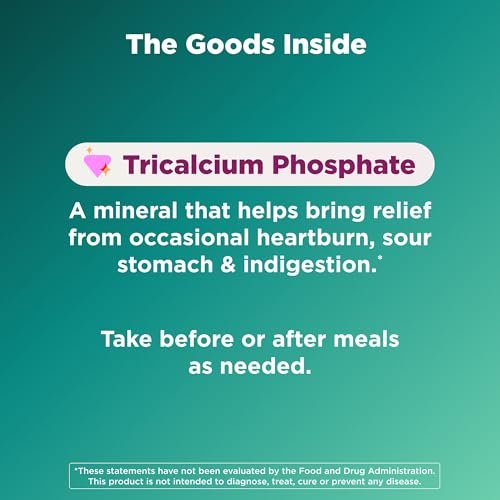 OLLY Heartburn Helper Gummis – Schnelle Linderung bei gelegentlichem Sodbrennen, Tricalciumphosphat, Beeriger Frischegeschmack, 20 Portionen – 40 Stück