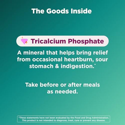 OLLY Heartburn Helper Gummis – Schnelle Linderung bei gelegentlichem Sodbrennen, Tricalciumphosphat, Beeriger Frischegeschmack, 20 Portionen – 40 Stück