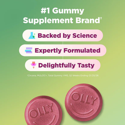 OLLY Heartburn Helper Gummis – Schnelle Linderung bei gelegentlichem Sodbrennen, Tricalciumphosphat, Beeriger Frischegeschmack, 20 Portionen – 40 Stück