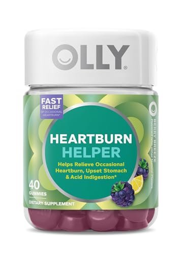 OLLY Heartburn Helper Gummis – Schnelle Linderung bei gelegentlichem Sodbrennen, Tricalciumphosphat, Beeriger Frischegeschmack, 20 Portionen – 40 Stück