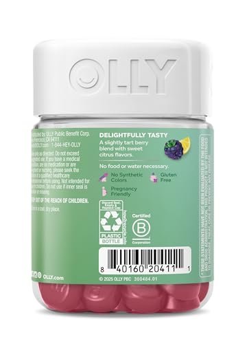 OLLY Heartburn Helper Gummis – Schnelle Linderung bei gelegentlichem Sodbrennen, Tricalciumphosphat, Beeriger Frischegeschmack, 20 Portionen – 40 Stück