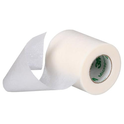 Nexcare Sanftes Papierklebeband, hypoallergenes medizinisches Chirurgieband für empfindliche Haut, atmungsaktives Erste-Hilfe-Band sichert Verbände sanft, latexfrei, 2 Zoll x 10 Yard Rolle, 2er-Pack