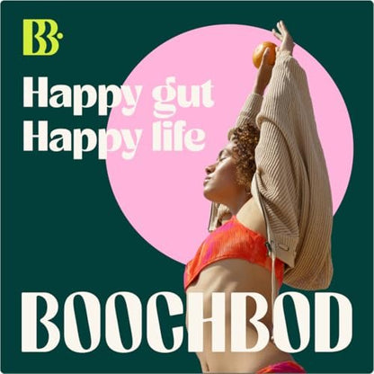 BoochBod Probiotische Kombucha Gummibärchen – Präbiotika, Probiotika, Postbiotika, Ballaststoffe, Ulme, Löwenzahnwurzel – gegen Blähungen und für die Darmgesundheit – für Frauen und Männer – Zitrone-Limette (30 Stück)