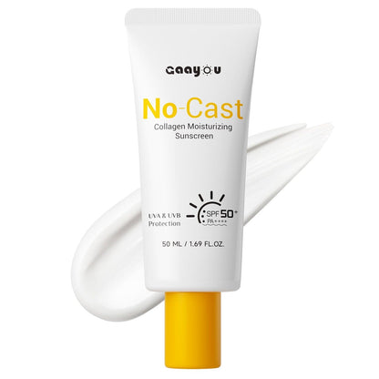 Feuchtigkeitsspendende Sonnencreme SPF50 PA++++ mit Kollagen und Hyaluronsäure – Ölfrei, kein Weißstich, für empfindliche Haut