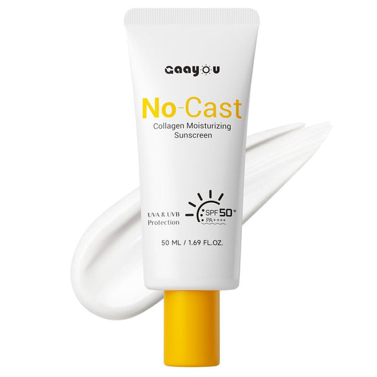 Feuchtigkeitsspendende Sonnencreme SPF50 PA++++ mit Kollagen und Hyaluronsäure – Ölfrei, kein Weißstich, für empfindliche Haut