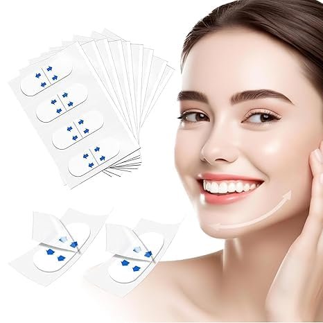 Redcool Face Lift Tape Unsichtbar 180 Stück – Sofortiger Facelift-Effekt für erschlaffte Haut, Doppelkinn, Kinnpartie & Hals – Ultradünnes wasserfestes Gesichts-Lifting-Tape für Make-up, Jawline & V-Shape-Kontur