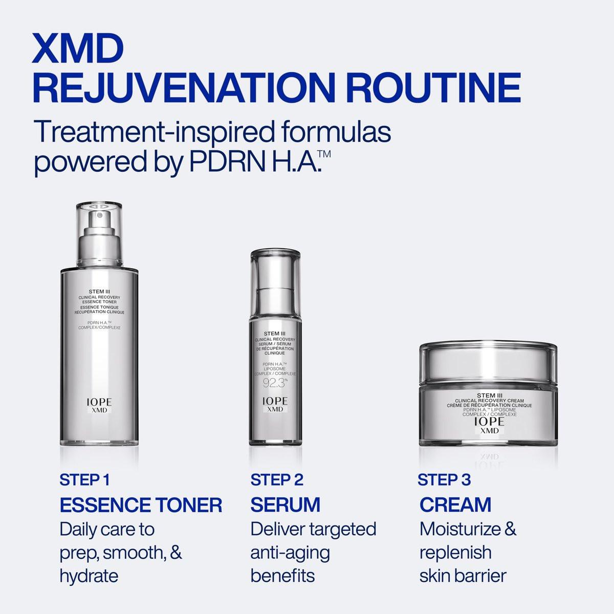 IOPE XMD Stem III Clinical Recovery Essence Toner - Feuchtigkeitsspendende & Beruhigende Gesichtsvorbereitung - Prä-Treatment-inspirierte Formel zum Ausgleichen und Beruhigen der Haut - Mit PDRN und Hyaluronsäure - 150 ml