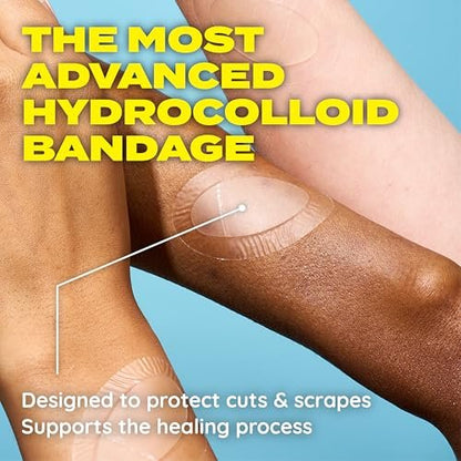 SUPERBAND On-The-Go | Wasserfeste Hydrokolloid-Pflaster (2,2 x 1,4 Zoll) | Schnelle Heilung von Blasen, Schürfwunden & Insektenstichen | Ultra-flexible Outdoor-Erste-Hilfe | 10 Stück