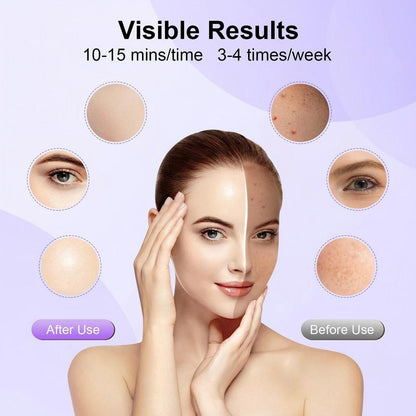 XANBYYE Rotlichttherapie-Gesichtsmaske – Anti-Aging LED-Maske mit 7 Farben und einstellbarer Helligkeit, wiederaufladbar für zu Hause
