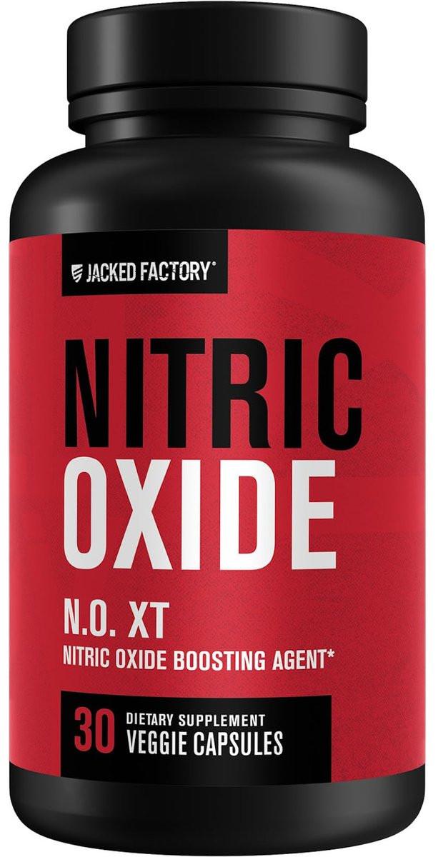 Jacked Factory N.O. XT – Stickstoffmonoxid-Booster für Männer mit Nitrosigine, L-Arginin & L-Citrullin – 30 Kapseln