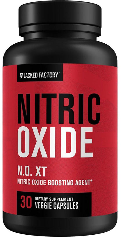 Jacked Factory N.O. XT – Stickstoffmonoxid-Booster für Männer mit Nitrosigine, L-Arginin & L-Citrullin – 30 Kapseln