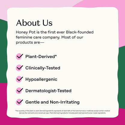 Honey Pot - Perimenopause Slipeinlagen lang - 100% Bio-Baumwoll-Vlies - Damenhygiene - Mehrfach-Flüssigkeitsaufnahme - Harmonische Kräuter mit Traubensilberkerze, Salbei & Rotklee - 30 Stück