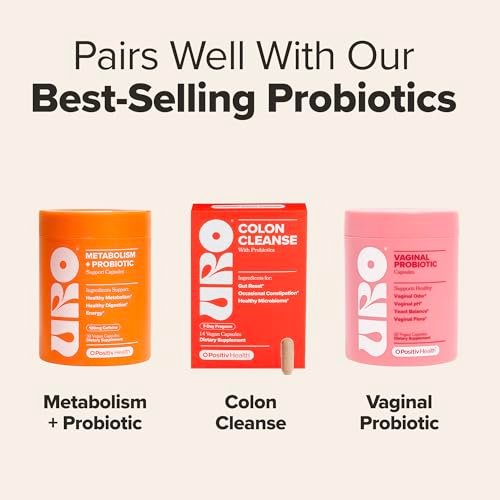 URO Colon Cleanse – 7-Tage-Darmreinigung mit Probiotika, Sennablättern, Eibischwurzel & Magnesiumoxid – Unterstützt gesunde Verdauung und lindert gelegentliche Verstopfung – 14 Portionen
