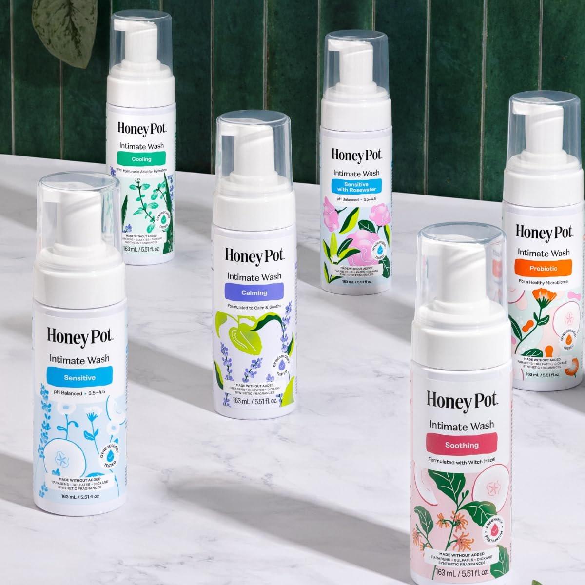 Honey Pot - Intimwaschgel - Kräuterinfusion – Nicht kühlend - Für empfindliche Hauttypen - pH-ausgeglichene pflanzliche Hygiene - Beruhigend - 163 ml